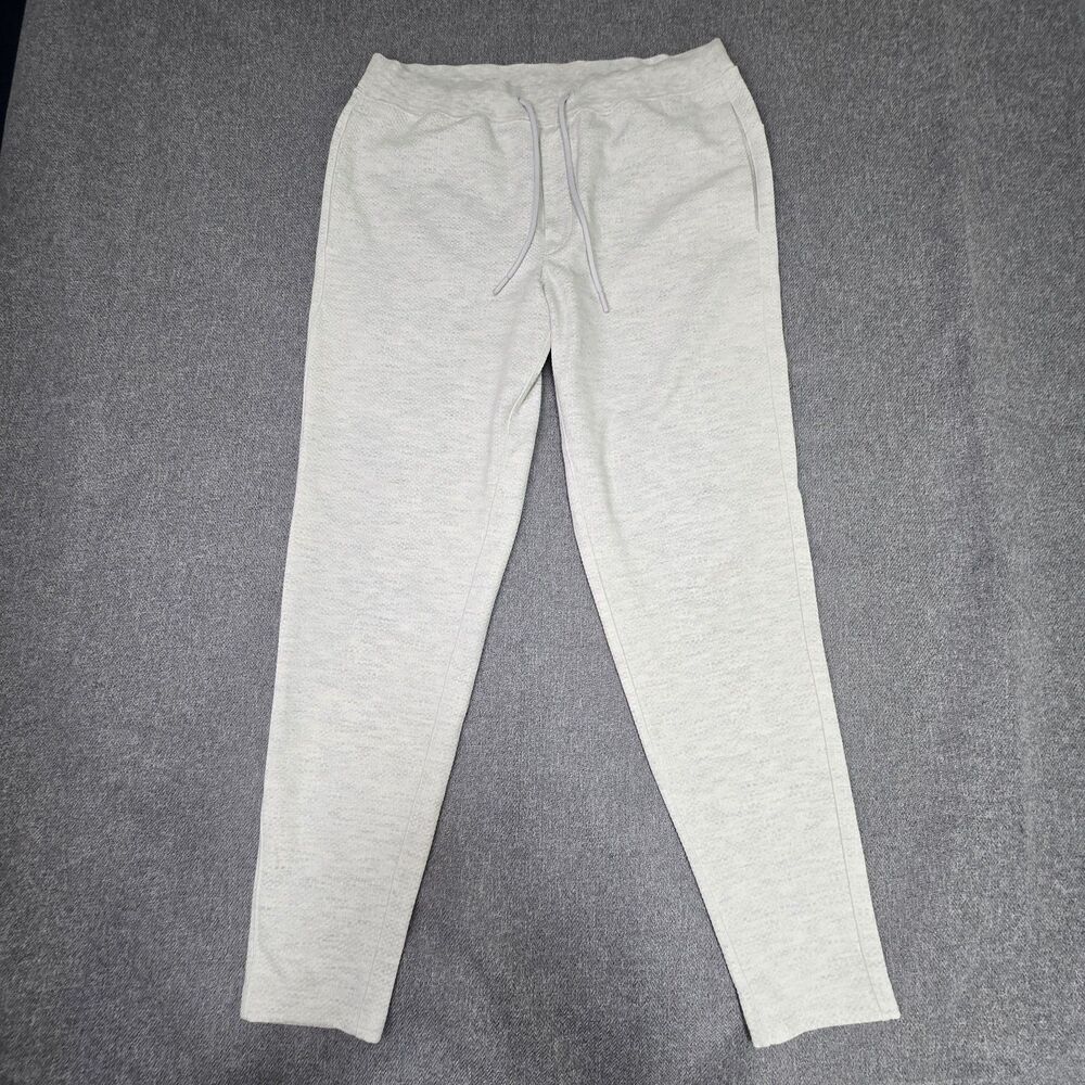 VRST Mens Textured Fleece Jogger M Light Gray Heather Zip Pocket Tapered Pants